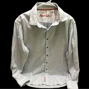 Robert Graham White Casual Button Down Shirt size XL